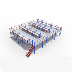 Mezzanine floor design metal rack warehouse multi level racks system