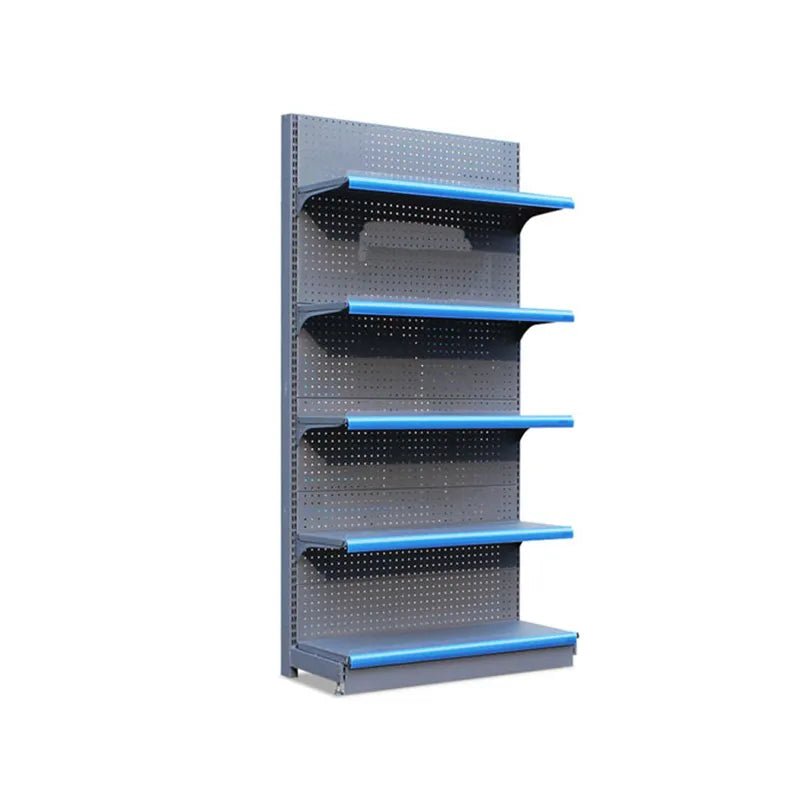 metalic gondola shelving wall shelves end cap display - Kaso Shelves