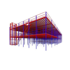 mezzanine floor plan multi-level racks system for warehouse storage - Kaso Shelves