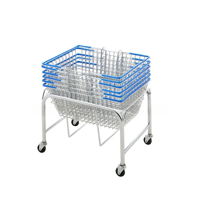 shopping basket metal stand for stacked basket shop - Kaso Shelves